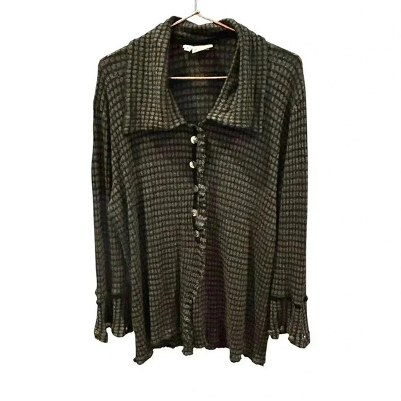 Sweaters - Papike People black button up sweater size M